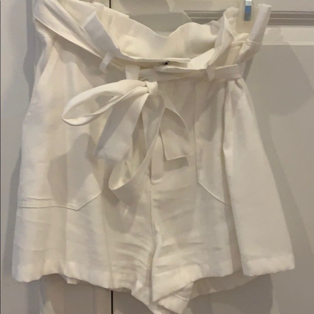 Spencer & Ella White Paper Bag Shorts